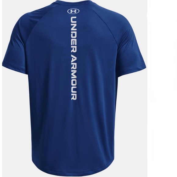 Under Armour Men’s Tech Reflective Tee Blue Mirage T-Shirt - Picture 6 of 14